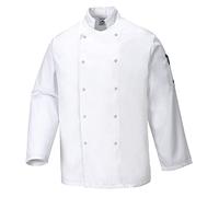 Portwest C833 Veste de Cuisine Suffolk pour Chef Blanc, XXL