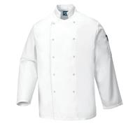 Portwest Veste de cuisine Suffolk C833 pour chef - Blanc - L