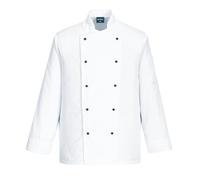 Portwest C834 Veste de cuisine Somerset Lavable en Machine à 60°C Col Mao