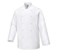 Portwest C836W Veste de cuisine Sussex Lavable en Machine à 60°C