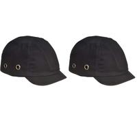 Portwest Casquette Anti-heurt visière Courte, Couleur: Noir, PW89BKR (Lot de 2)