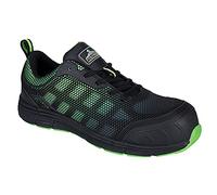 Portwest Chaussure Basse Portwest Compositelite Ogwen S1P, Couleur: Noir/Vert, Taille: 38, FT35BGN38