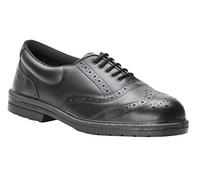 Portwest Chaussure Ville Brogue Steelite S1P, Couleur: Noir, Taille: 44, FW46BKR44