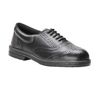 Portwest Chaussure Ville Brogue Steelite S1P, Couleur: Noir, Taille: 46, FW46BKR46