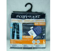 Portwest Pantalon de Pluie Classic, Couleur: Marine, Taille: L, S441NARL