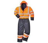 Portwest Combinaison Contrast Hi-Vis matelassée, Couleur: Orange/Marine, Taille: XL, S485ONRXL