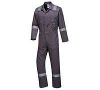 Portwest Combinaison coton Iona, Couleur: Gris, Taille: XXXL, C814GRRXXXL