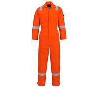 Portwest Combinaison FR Legère Antistatique 280g, Couleur: Orange, Taille: S, FR28ORRS