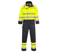 Portwest Combinaison Haute-Visibilité Multi-risques, Couleur: Jaune/Marine, Taille: S, FR60YNRS