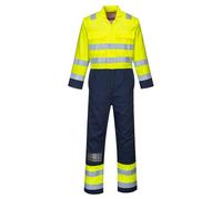 Portwest Combinaison Hi-Vis Anti-Statique Bizflame Pro, Couleur: Jaune/Marine, Taille: S, BIZ7YNRS