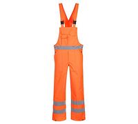 Portwest Cotte à bretelles Hi-Vis non doublée, Couleur: Orange, Taille: XL, S388ORRXL