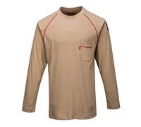 Portwest Crew Neck Bizflame T-Shirt à col Rond, Kaki, 3X-Large Homme