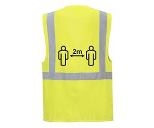 Portwest CV76 Social Distancing Hi-Vis Executive Vest with Zipped Front