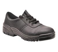 Portwest Derby Steelite S1P, Couleur: Noir, Taille: 48, FW14BKR48