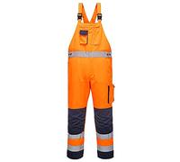 Portwest Dijon TX52ONRM Bavoir haute visibilité avec bretelles Orange/bleu marine Taille M