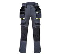 Portwest DX4 Detachable Holster Pocket Trouser for men, Color: Metal Grey, Size: 32, DX440MGR32