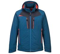 Portwest DX460 Parka Hiver DX4 Ourlet Incurvé Intérieur Imperméable à L'eau | Metro Blue, L, EN 343 Classe 4:1, EN 342, Poches Latérales Zippés, Liseré Réfléchissant, Cinq Poches, Coutures Étanchées
