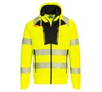 Portwest DX484 Sweat à capuche zippé HV DX4 Jaune/Noir - Taille XXXL