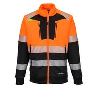 Portwest DX490 Sweat-shirt zippé DX4 HV Classe 1 Orange/Noir - Taille M