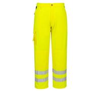 Portwest E046 Pantalon Combat HV Coutures Triples Renforcées Coupe Standard | Jaune, M, EN ISO 20471 Classe 1, UPF 50+, Bande Réfléchissante, Deux Poches Arrière, Haute Visibilité, Durable