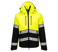 Portwest EV465 Veste imper-respirante à capuche HV EV4 (3L) Jaune/Noir - Taille XXXL
