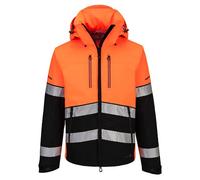 Portwest EV465 Veste imper-respirante à capuche HV EV4 (3L) Orange/Noir - Taille XL