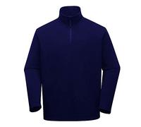 Portwest F180 Staffa Pull en Micropolaire Mixte Léger Respirant Décontracté | Marine, Polyester, Coutures Décoratives, Tissu Polaire Durable Anti-Bouloches, Poche Kangourou, Lavable en Machine