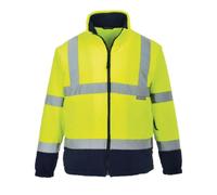 Portwest F301 Veste polaire épaisse et douce de 2 tons, XXXL, Jaune/bleu marine, 1