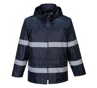 Portwest F440 Veste de pluie Iona Ouverture Frontale Zippée 2 Poches Basses | Marine, 2XL, EN 343 Classe 3:1, EN 17353, Bande Réfléchissante, Imperméable à L'eau, Poignets Élastiqués, Léger