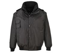 Portwest Blouson Bomber 4 en 1, Couleur: Noir, Taille: XL, F465BKRXL
