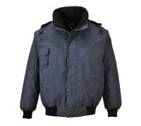 Portwest F465 Veste Bomber Imperméable Thermique 4-en-1 Doublée Noir Marine