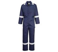 Portwest F813 Iona Combinaison De Travail De Sécurité Bande Réfléchissante | Marine, L, UPF 40+, EN 17353, Braguette Zip Caché, Deux Poches Arrière, Boucles Radio, Polycoton Durable, Dos D'aisance
