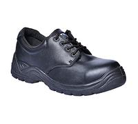 Portwest FC44 Chaussure Basse Thor Composite Résistant à l'eau Antidérapant | Noir, 44, S3S EN ISO 20345, Semelle Double Densité, Col Double, Sans Métal, Absorption D'énergie Dans la Zone