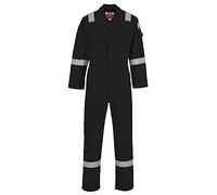 Portwest Combinaison FR21 légère anti‑statique résistante aux flammes 210 g Noir XL