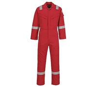 Portwest FR50 Combinaison Réfléchissante Résistante aux Flammes Antistatique et Ignifuge pour Homme avec Protection contre les Arcs Électriques 350g Rouge, M