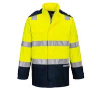 Portwest FR605 Veste de pluie Bizflame HV Jaune/Marine - Taille M