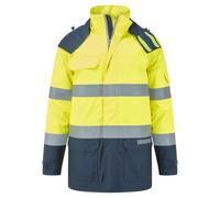 Portwest FR617 Parka Bizflame HV Jaune/Marine - Taille XL