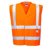 Portwest FR75 Gilet HV la Flamme Coupe Ample Léger Auto-Agrippant Polyester