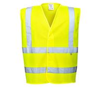 Portwest FR75 Gilet HV la Flamme Coupe Ample Léger Auto-Agrippant Polyester