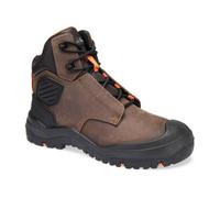 Portwest FT30 Chaussure haute cuir embout acier S3 SC HRO HI CI LG SR Marron/Orange - Taille 45