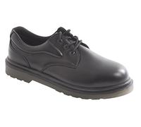 Portwest FW26 Chaussure de Sécurité Coussin d'air Coquille Acier Col Double | Noir, 45, Certifié CE, SB EN ISO 20345, Cuir Pleine Fleur, Semelle Antidérapante, Bord Supérieur Rembourré