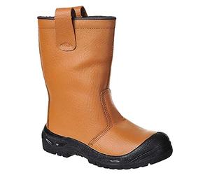 Portwest FW29 Bottes Rigger Steelite avec Coque Embout de Protection en TPU | Camel, 48, S3 EN ISO 20345, Semelle Acier Anti-Perforation, Tige Résistante à L'eau, Doublé Fourrure