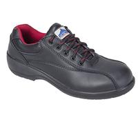 Portwest FW41 Chaussure Femme Steelite Semelle Double Densité Tige Perforée | Noir, 41, Certifié CE, S1 EN ISO 20345, Coquille Acier, Antidérapant Respirant Rembourré, Embout Acier, Résistant aux Huiles