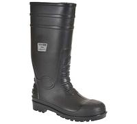 Portwest FW94 Vêtement de Travail Classique Botte de Sécurité Wellington S4 Noir, 39