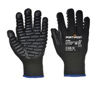 Portwest Gants anti-vibration A790BKRM Noir Taille M