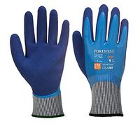 Portwest Gant anticoupure Liquid Pro HR Cut, Couleur: Bleu, Taille: L, AP81B4RL
