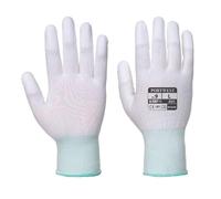 Portwest Gant doigts enduits PU, Couleur: Blanc, Taille: S, A121WHRS