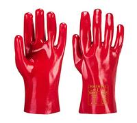 Portwest Gant en PVC 27 cm, couleur : rouge, taille : XL, A427RERXL