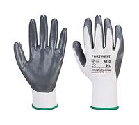 Portwest Gant Flexo Grip enduit Nitrile, Couleur: Gris/Blanc, Taille: XL, A310GRWXL