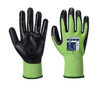 Portwest Gant GreenCut mousse nitrile coupure D, Couleur: Vert/Noir, Taille: L, A645E8RL